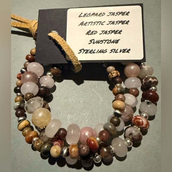 Bracelets w/Mixed Jaspers, Sunstone & Sterling Silver by Alta Lee Inspirations - Picture 5 of 15